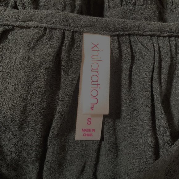 Xhilaration Embroidered Black Cold Should Top Size S - Picture 11 of 12